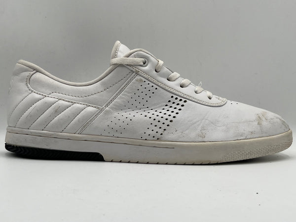 White Leather Lace-up Sneakers